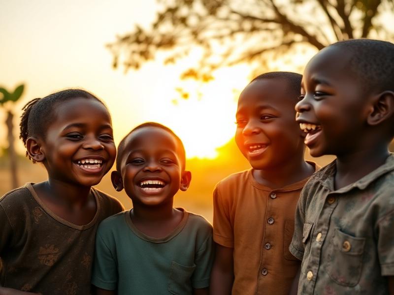 Children laughing